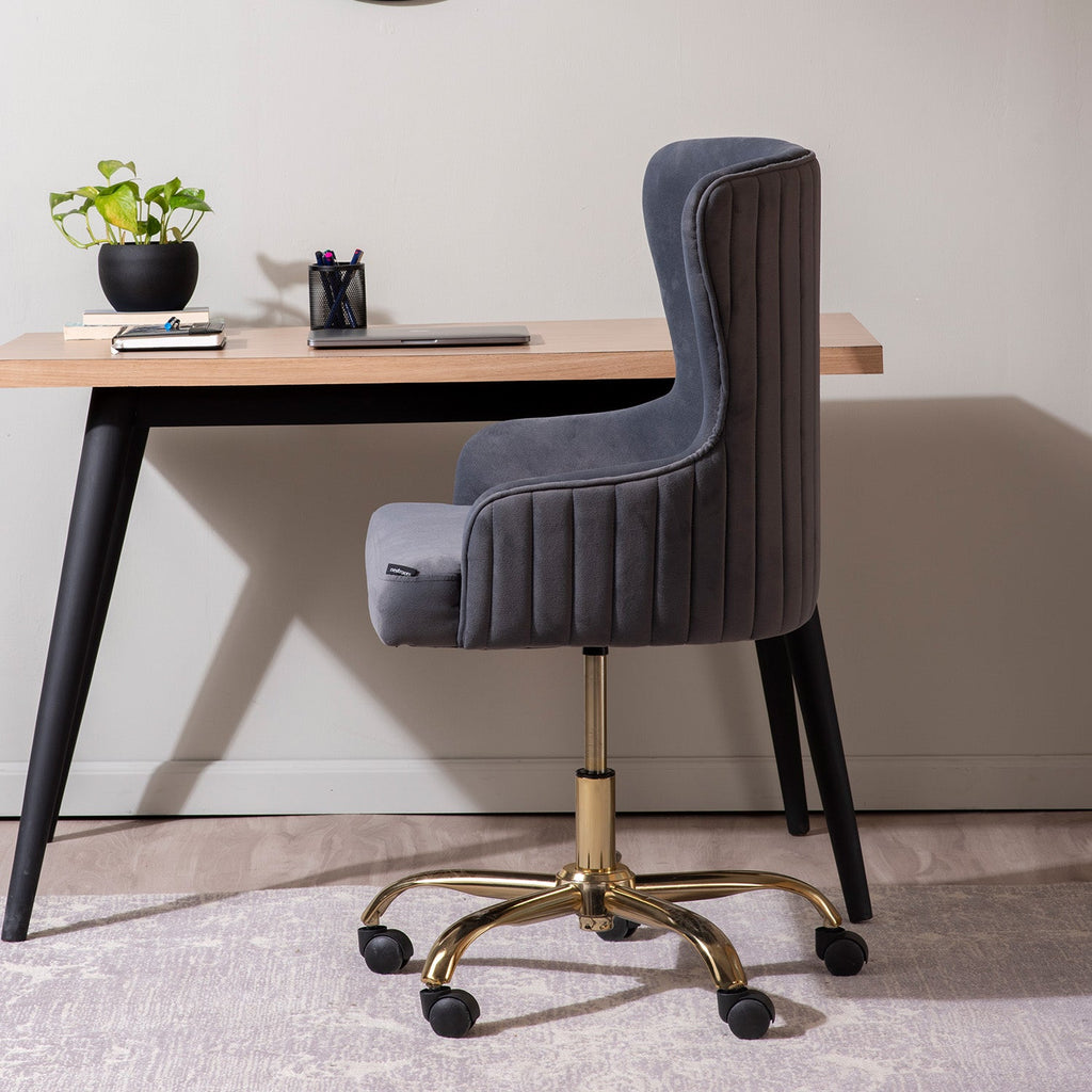 Velvet Sleek Office Chair Grey