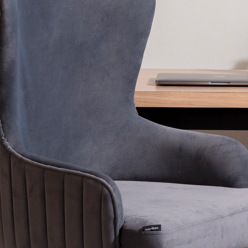 Velvet Sleek Office Chair Grey