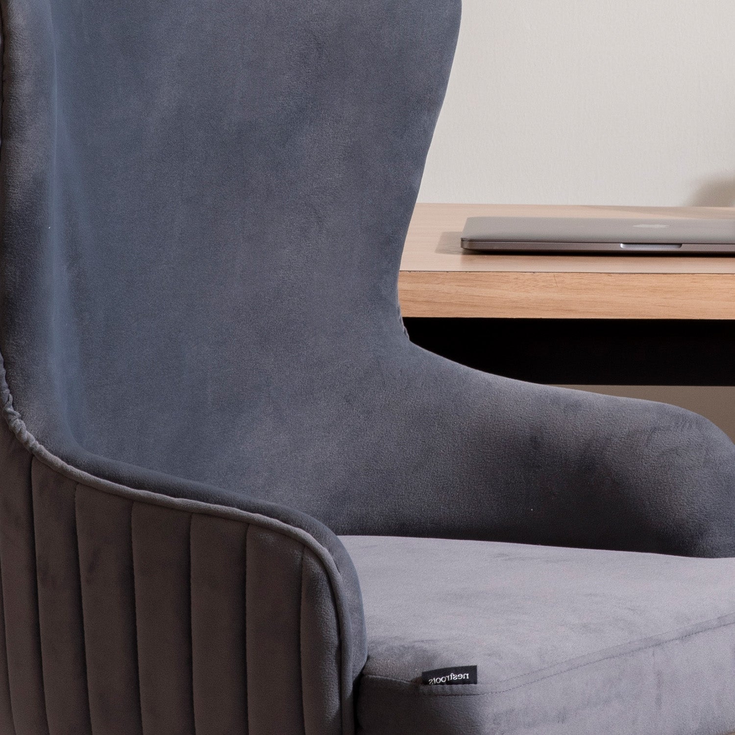 Velvet Sleek Office Chair Grey
