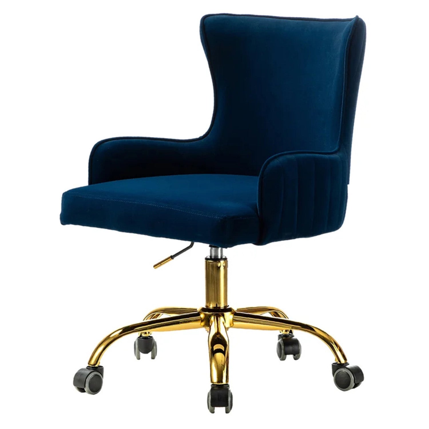 Velvet Execetive Office Chair with Adjustable Height– Blue | Nestroots