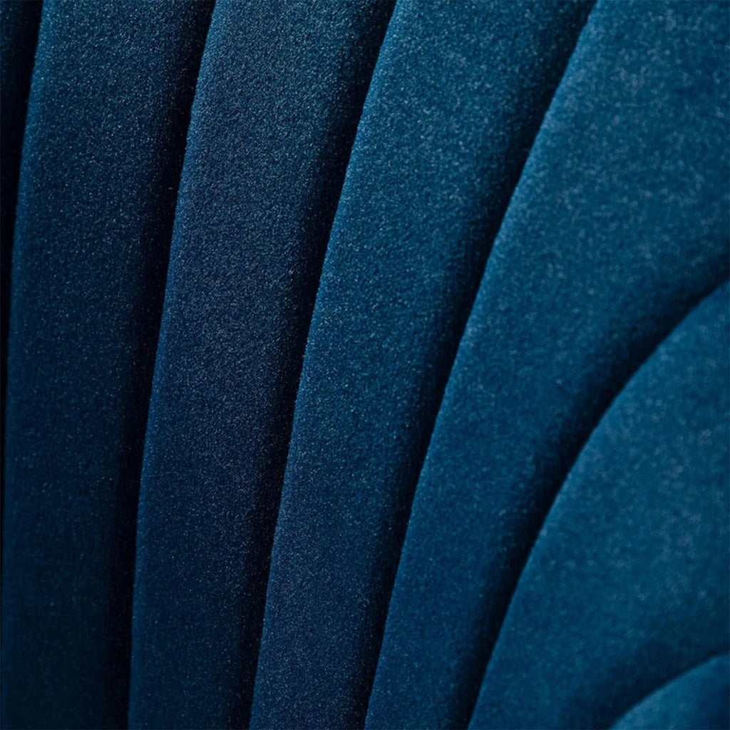 Luxurious Velvet Adjustable Office Chair With Sleek Armrest in Blue Color | Nestroots