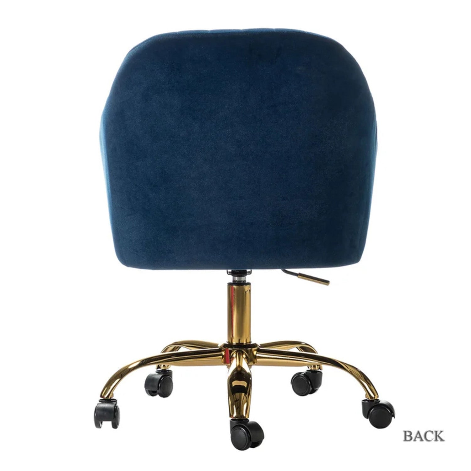 Luxurious Velvet Adjustable Office Chair With Sleek Armrest in Blue Color | Nestroots