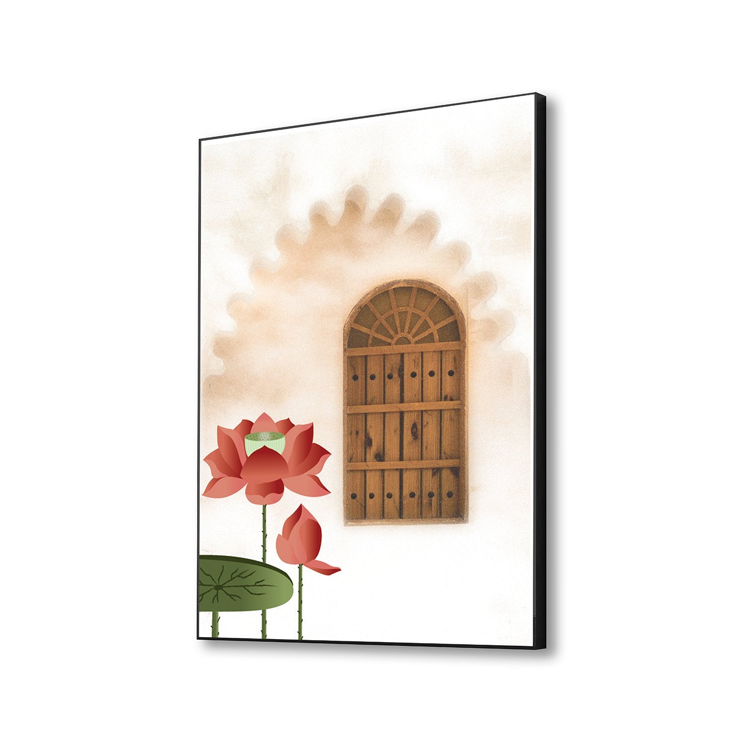 Lotus Door Canvas Wall Art Printed Wall Painting