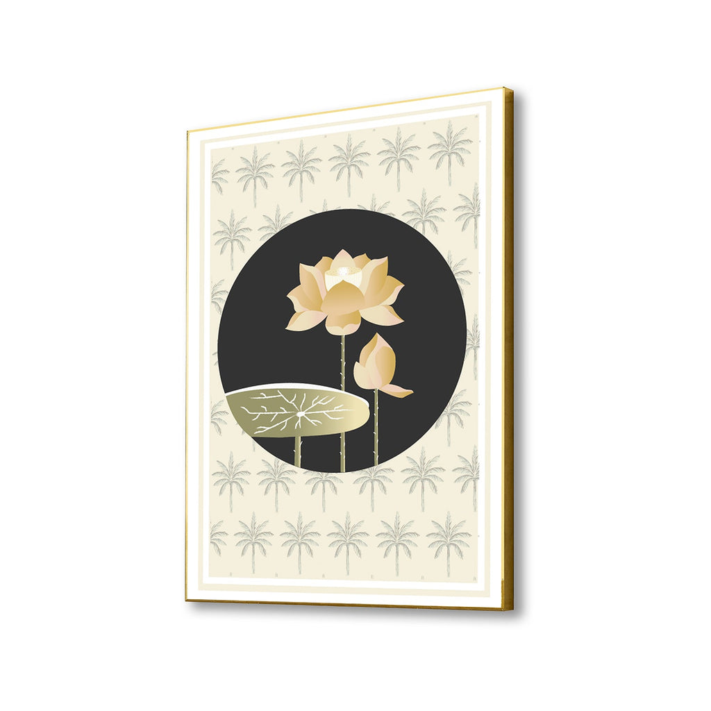 Gold Lotus Canvas Wall Art Printed Wall Painting