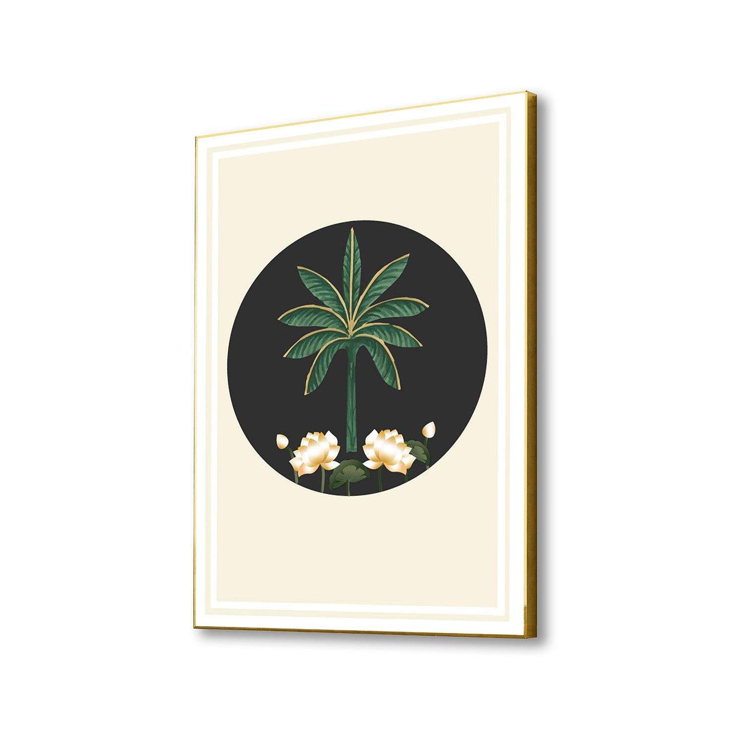 Monochrome Palm Tree Canvas Art Printed Wall Painting