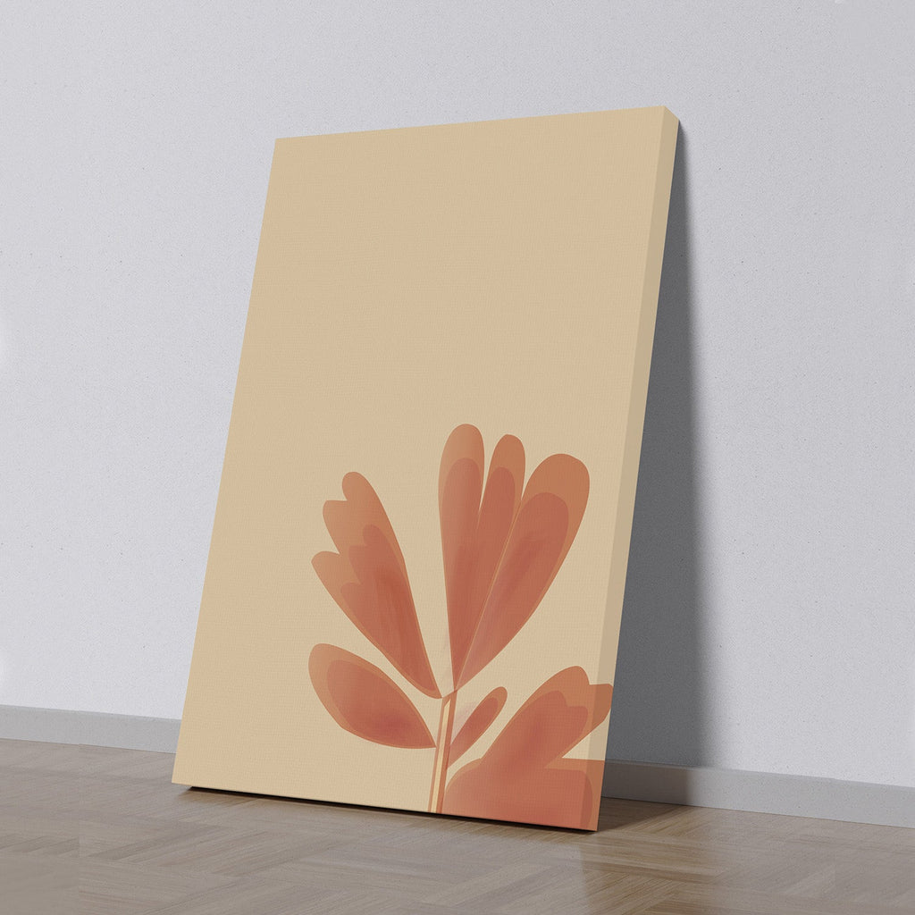 Bright Pink and Orange Flower Print Canvas Art Wall Painting