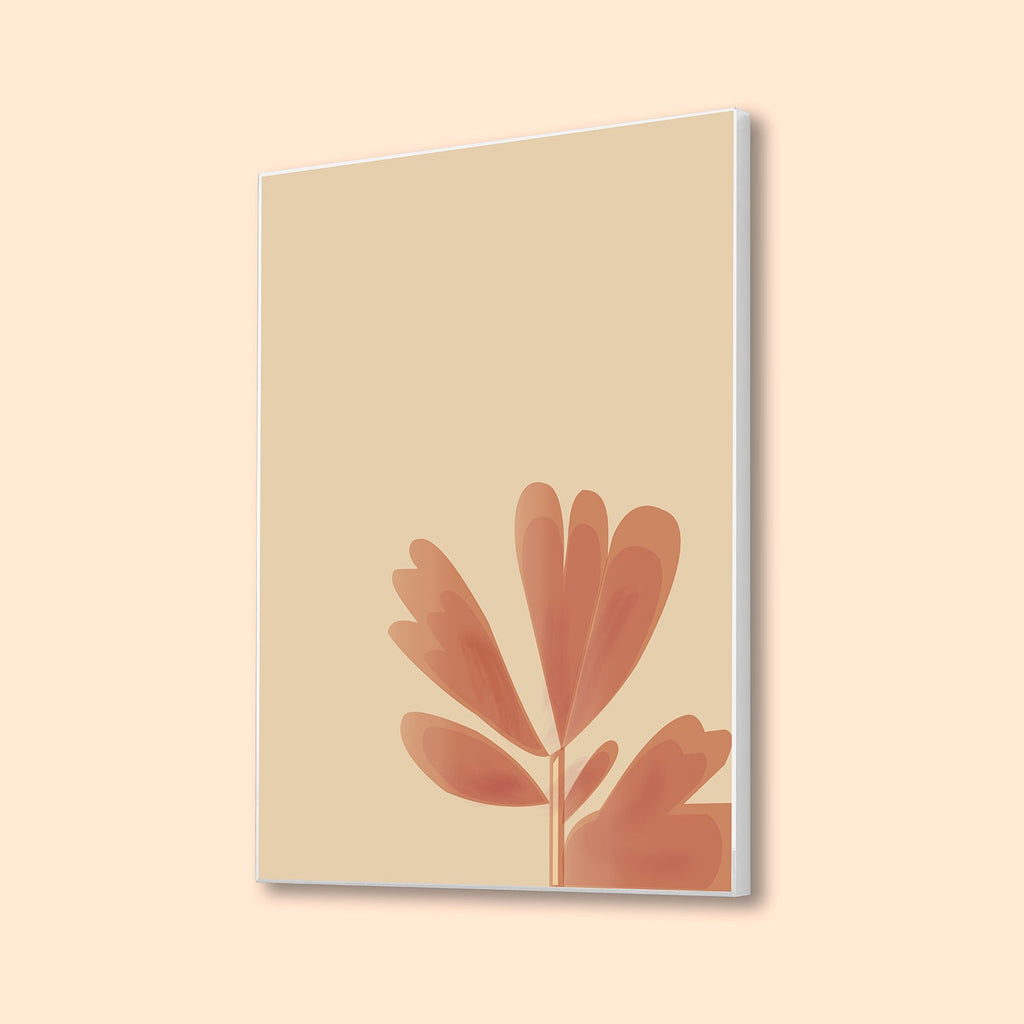 Bright Pink and Orange Flower Print Canvas Art Wall Painting