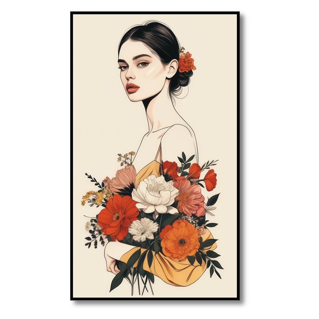 Graceful Bouquet: Elegance in Bloom Canvas Wall Painting