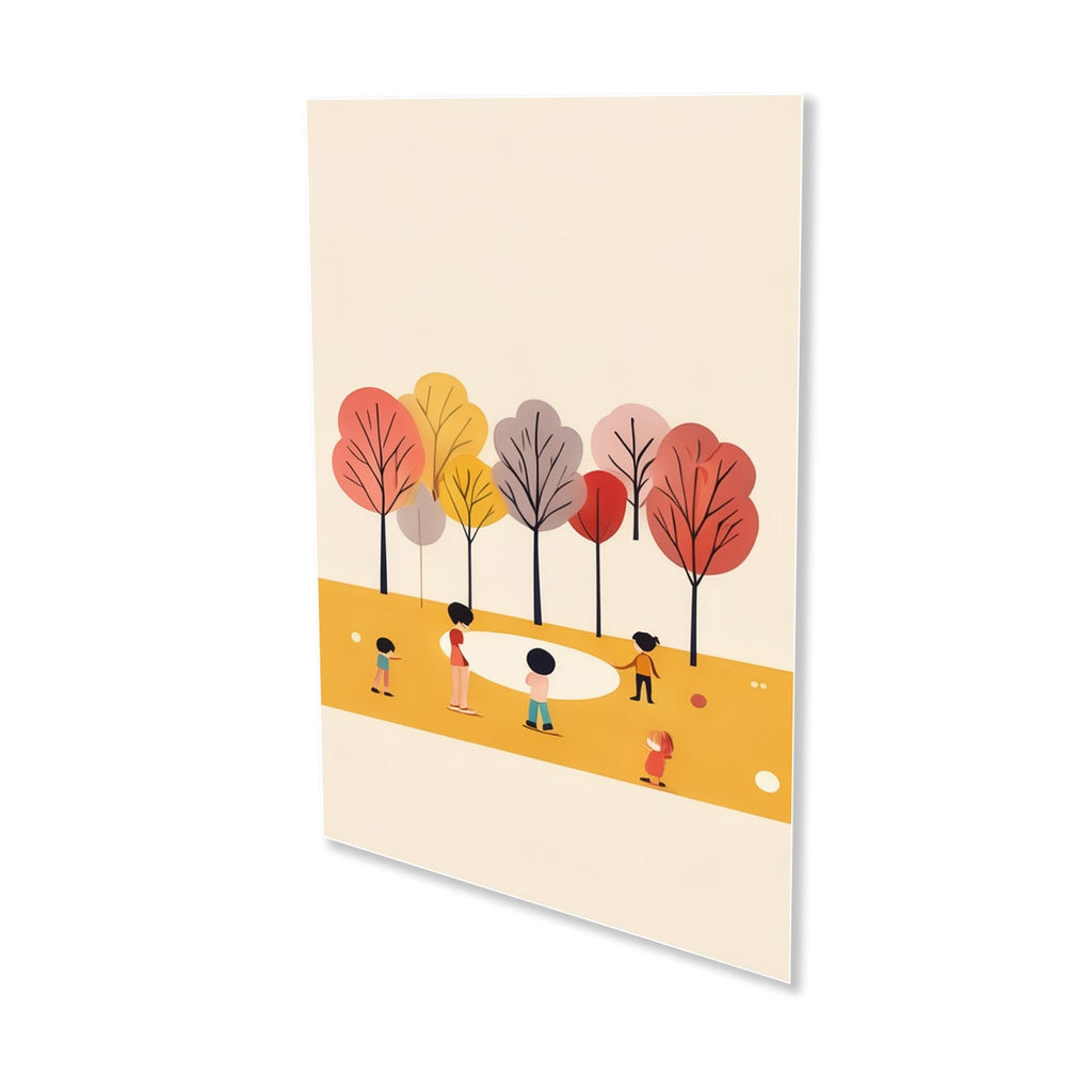 Children's Joyful Outdoor Playtime Canvas Wall Painting Set of 4