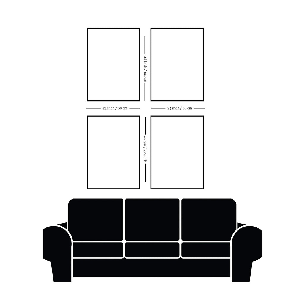 Children's Joyful Outdoor Playtime Canvas Wall Painting Set of 4