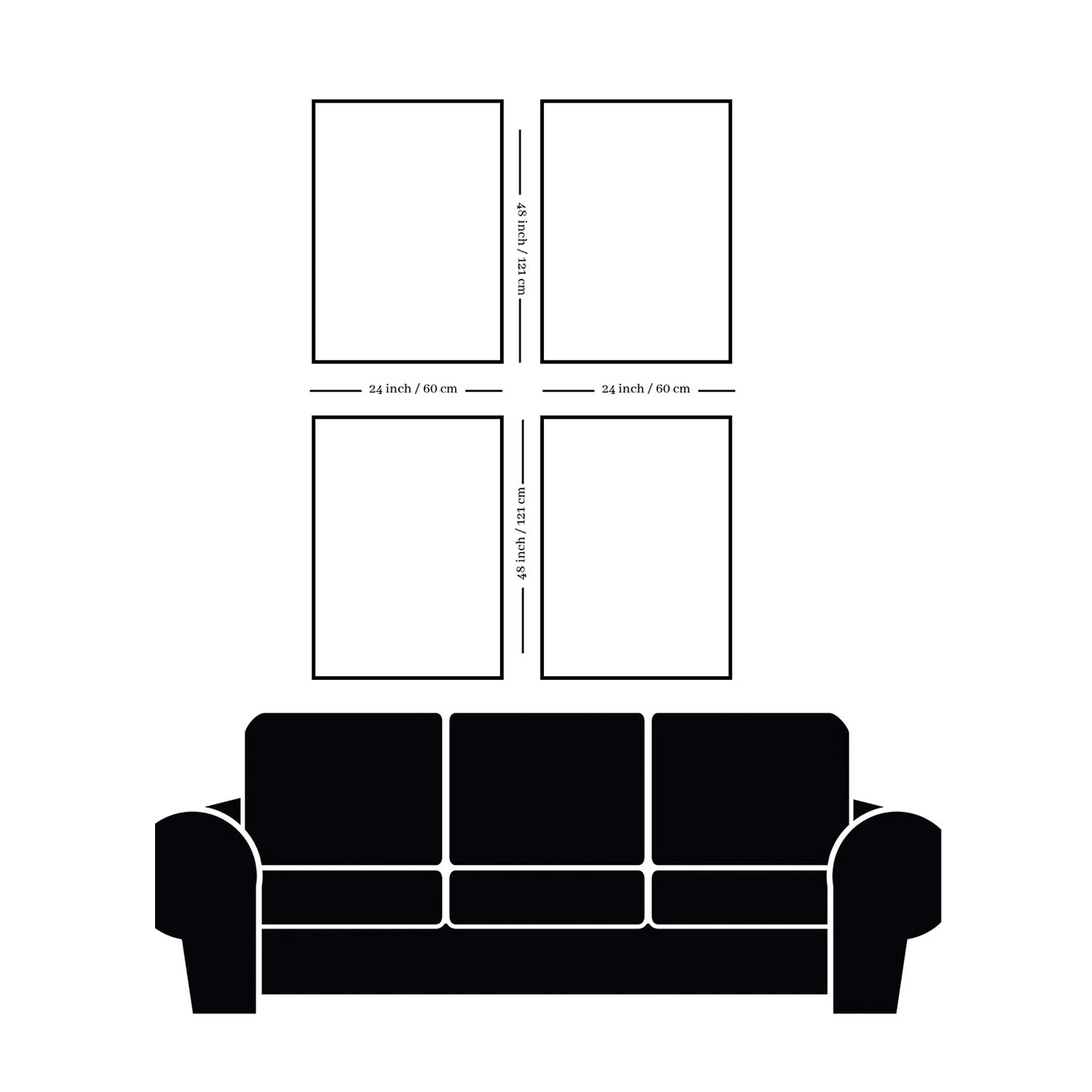 Children's Joyful Outdoor Playtime Canvas Wall Painting Set of 4