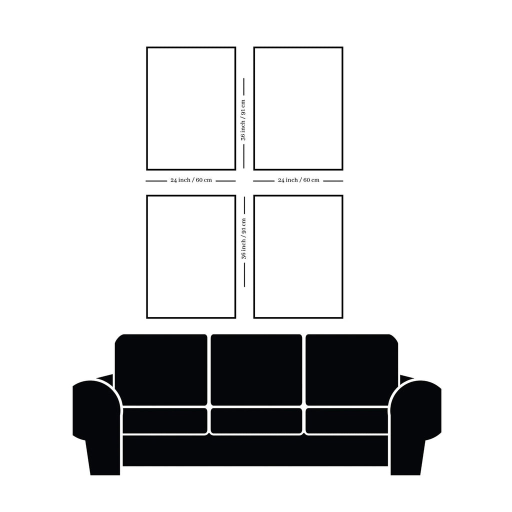 Children's Joyful Outdoor Playtime Canvas Wall Painting Set of 4