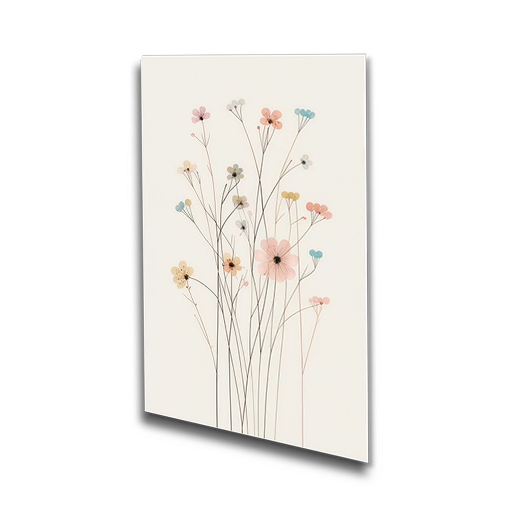 Floral Symphony: Set of 4 Canvas Wall Painting