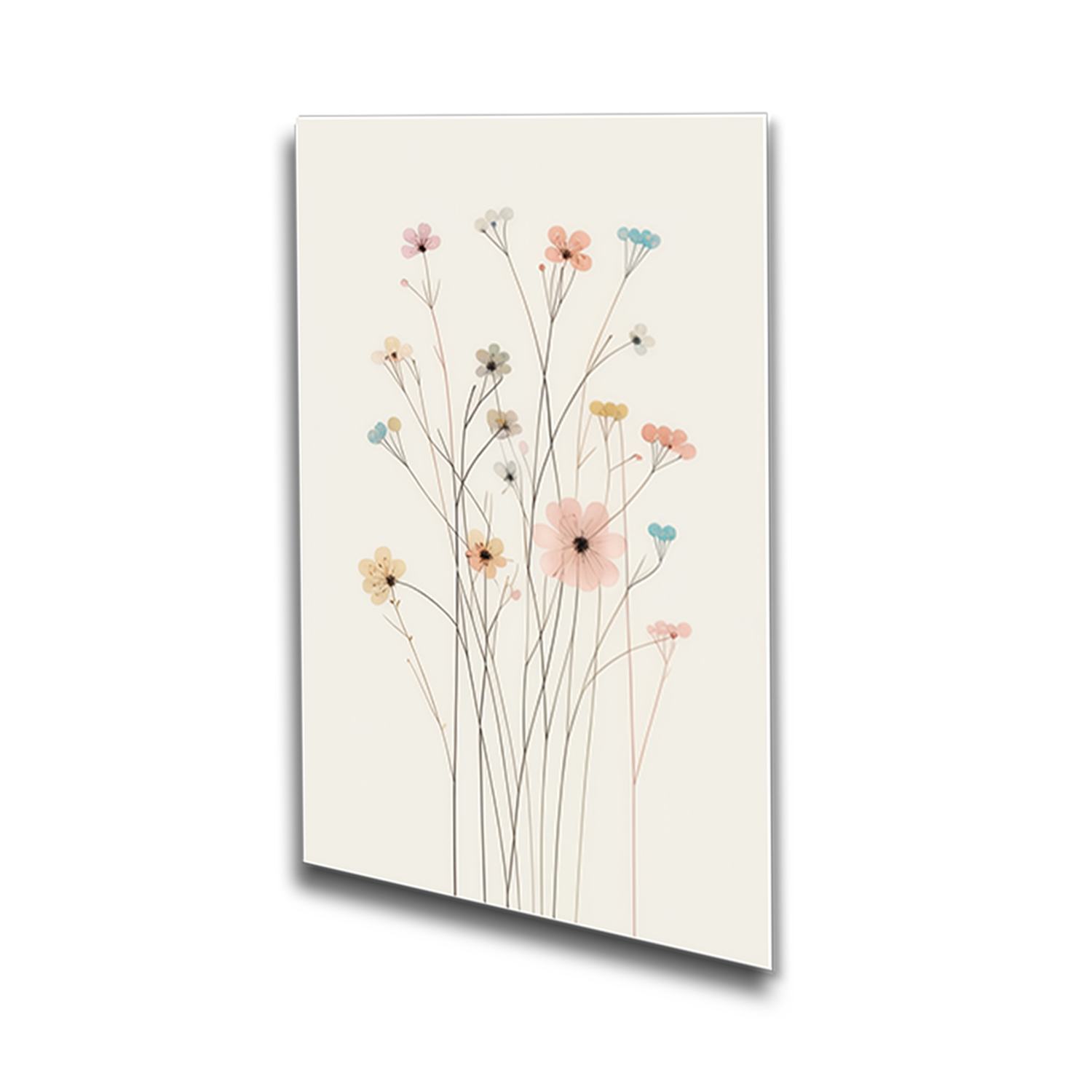 Floral Symphony: Set of 4 Canvas Wall Painting