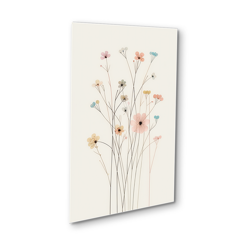Floral Symphony: Set of 4 Canvas Wall Painting