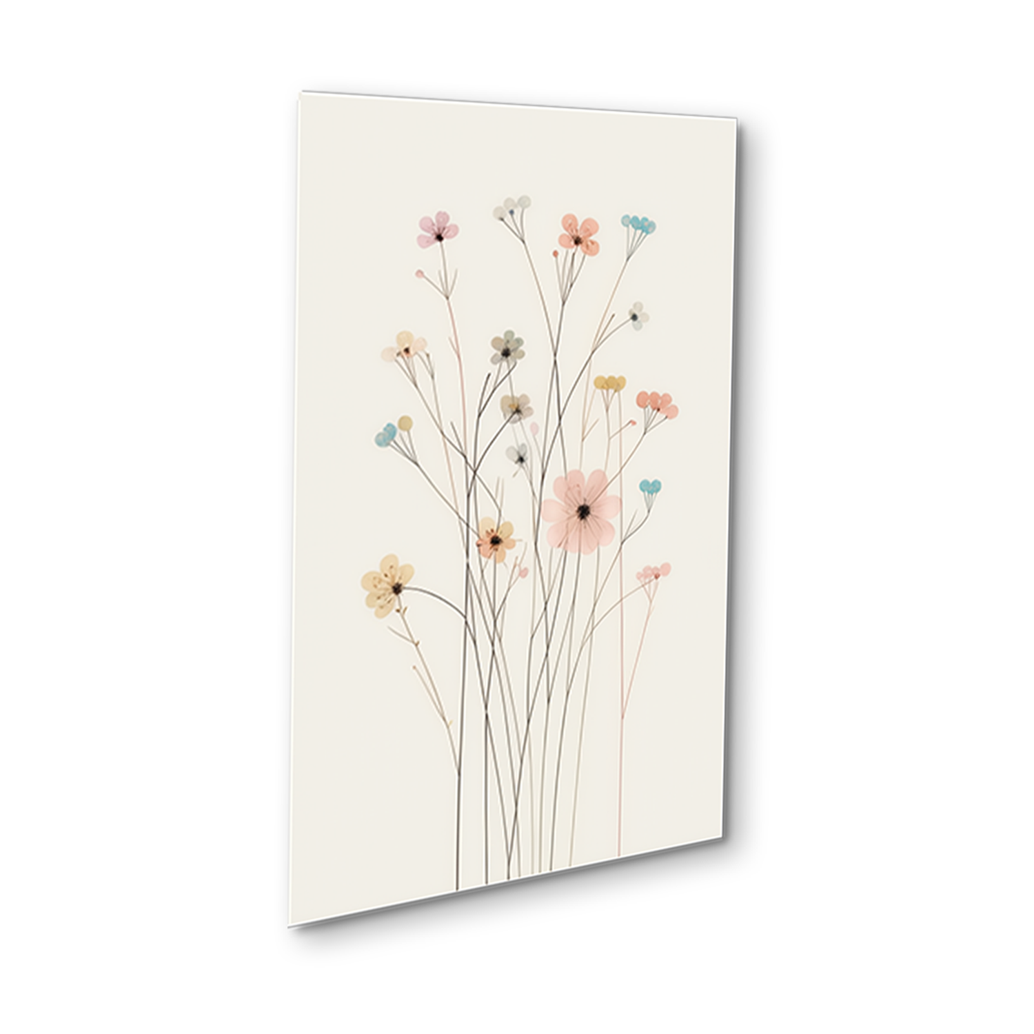 Floral Symphony: Set of 4 Canvas Wall Painting