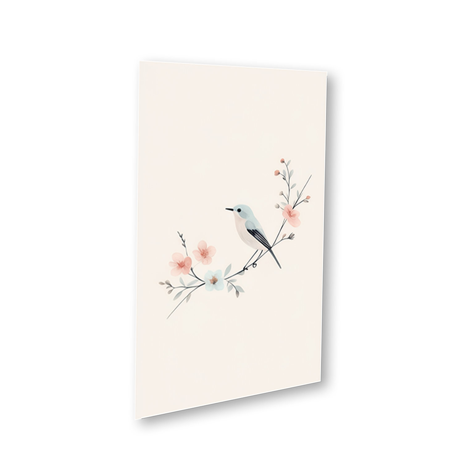 Chirpy Birds Wall Art Set of 4 Canvas Wall Painting