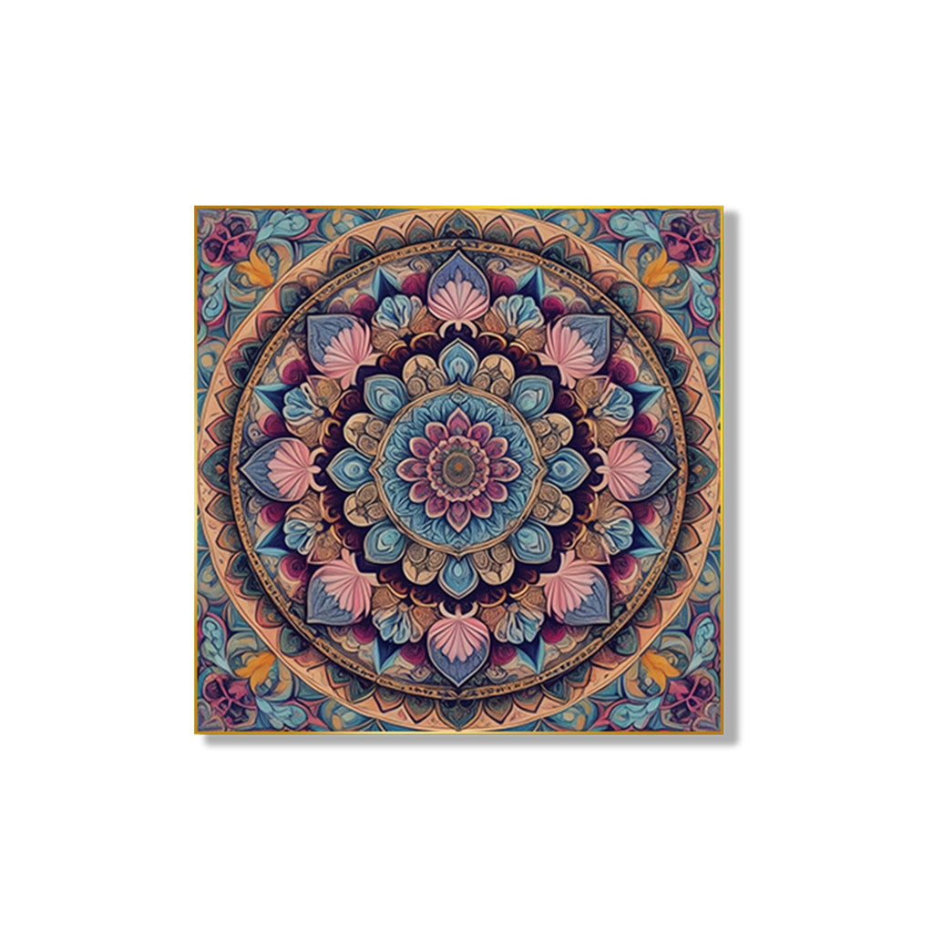 Intricate Mandala Flower Canvas Set Printed Wall Painting Set of 4