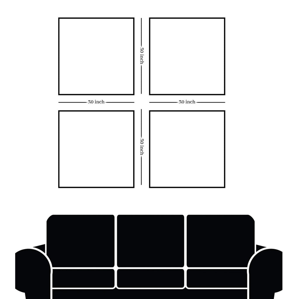 Elegant Mandala Canvas Art Collection Set of 4 Printed Wall Painting