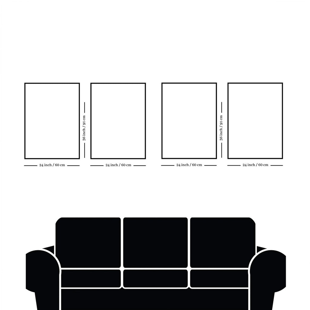 Elegant Floral Canvas Art Collection Set of 4 Printed Wall Painting