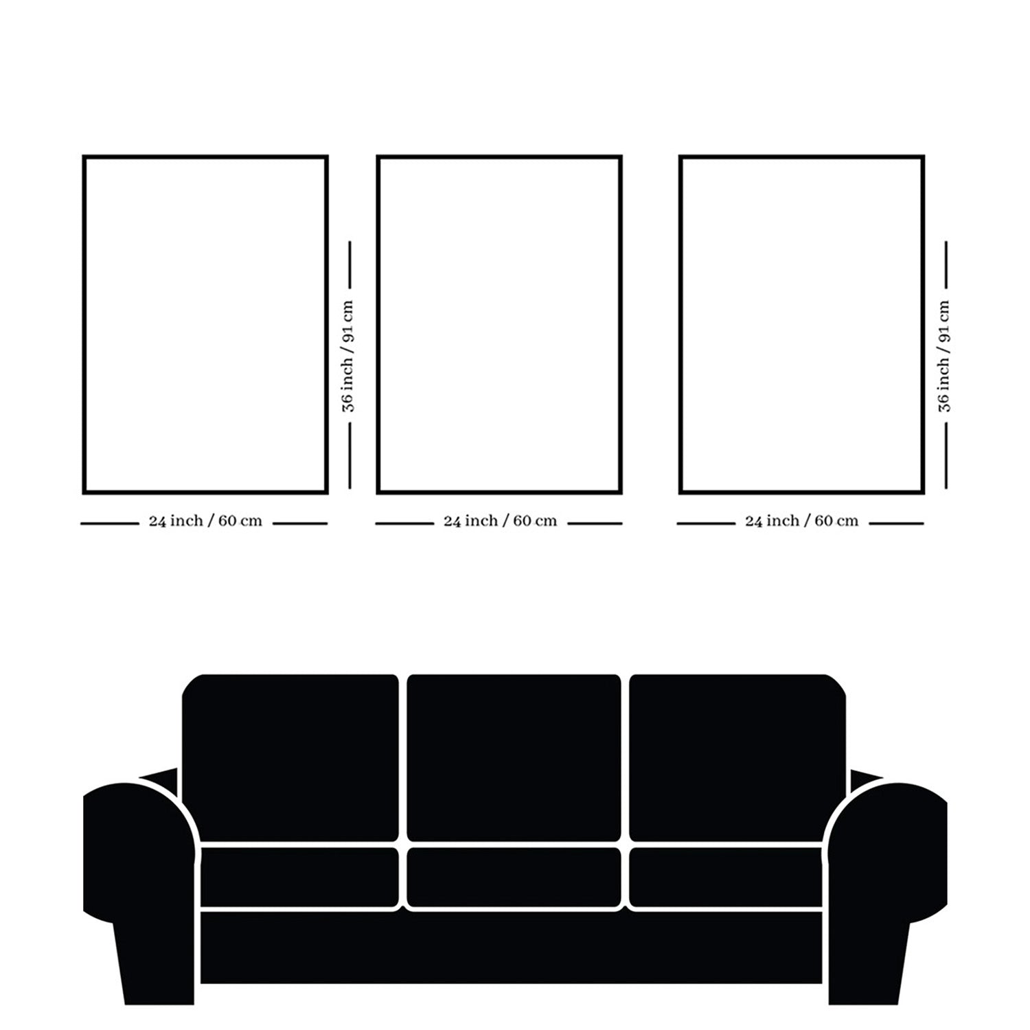 Delicate White Flower Canvas Series Set of 3 Printed Wall Painting