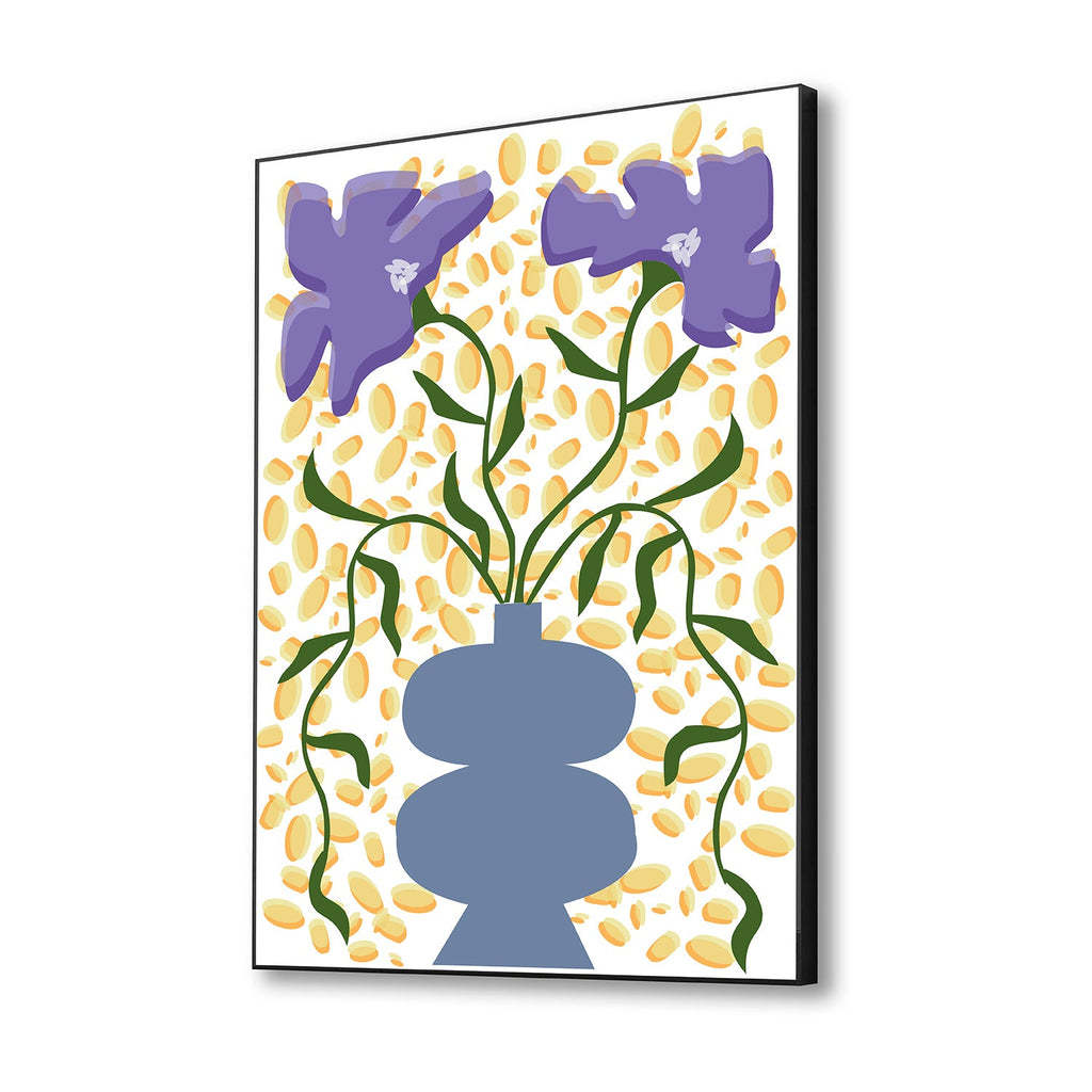 Purple Floral Vase Wall Art Canvas Wall Painting