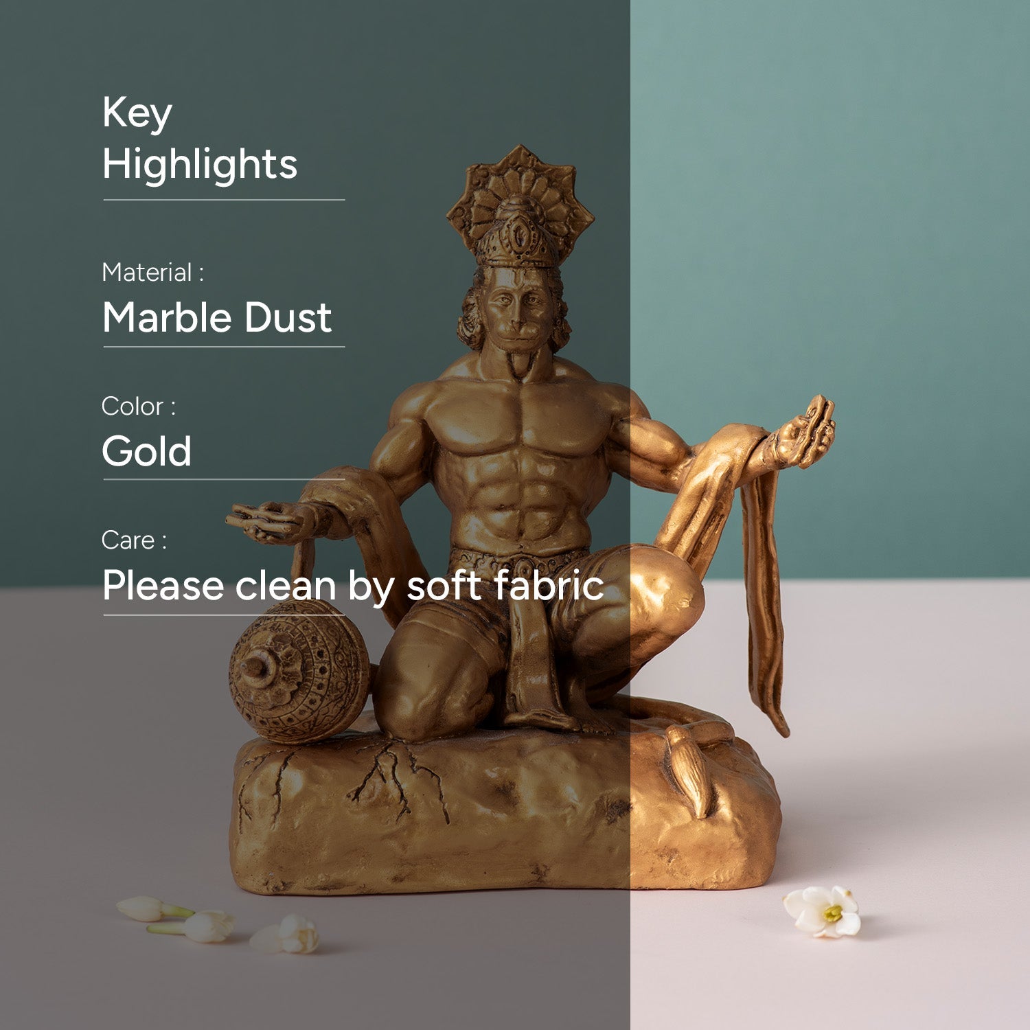 Hanuman: Power and Strength Statue Gold