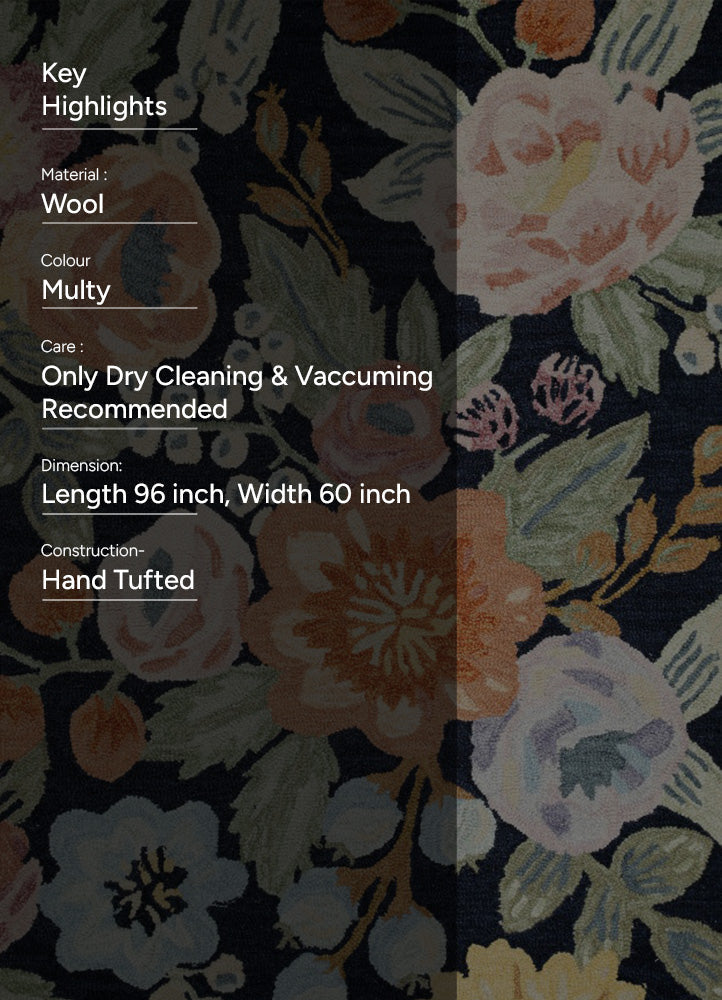 Black & Colorful Oasis Carpet