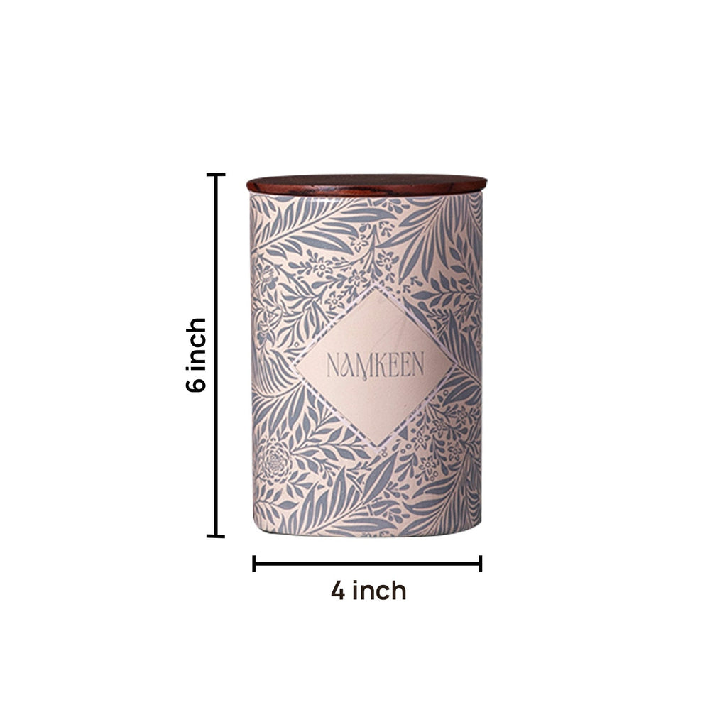 Exquisite Floral Jars & Canister Set of 4 for Tea, Coffee, Sugar, Namkeen