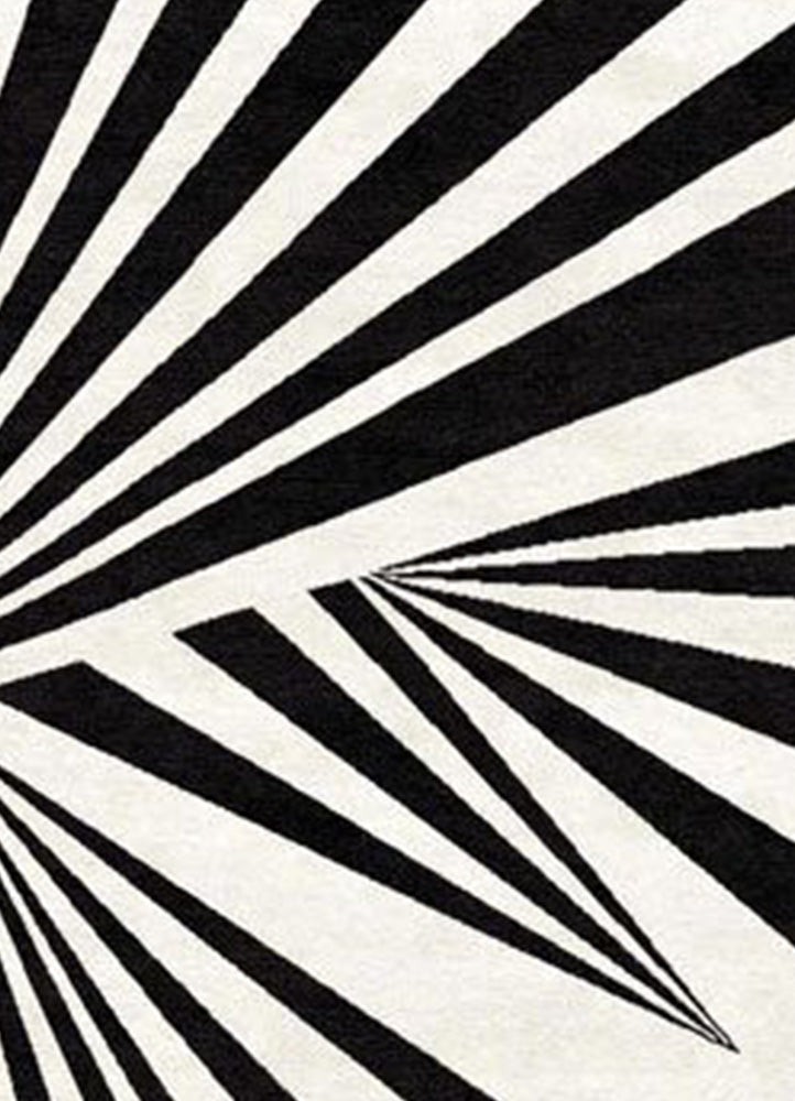 Elegant Zebra Pattern Wool Carpet