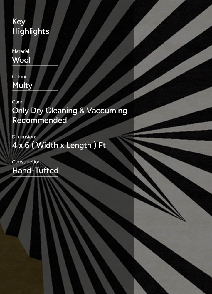 Elegant Zebra Pattern Wool Carpet