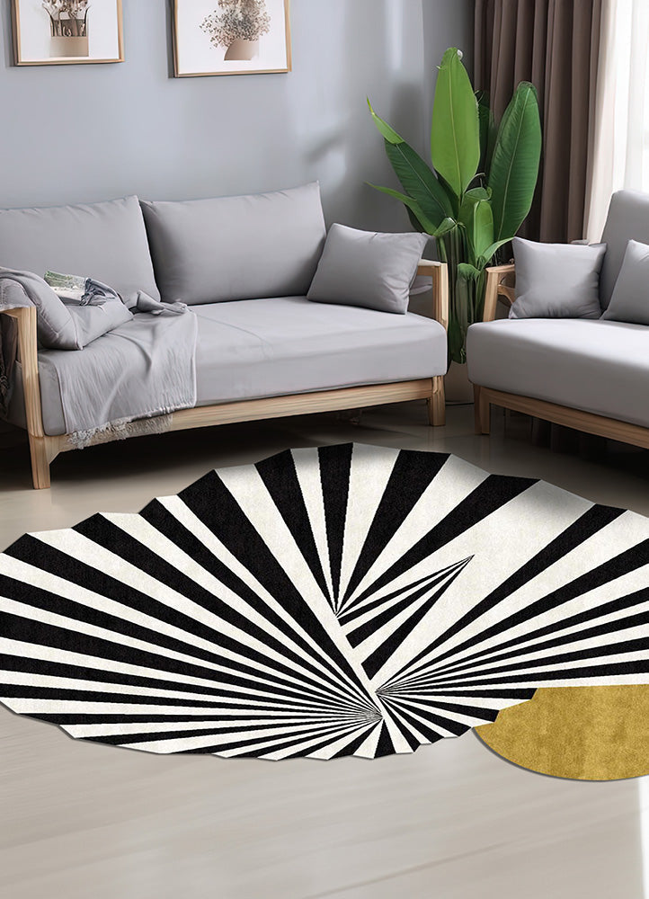 Elegant Zebra Pattern Wool Carpet