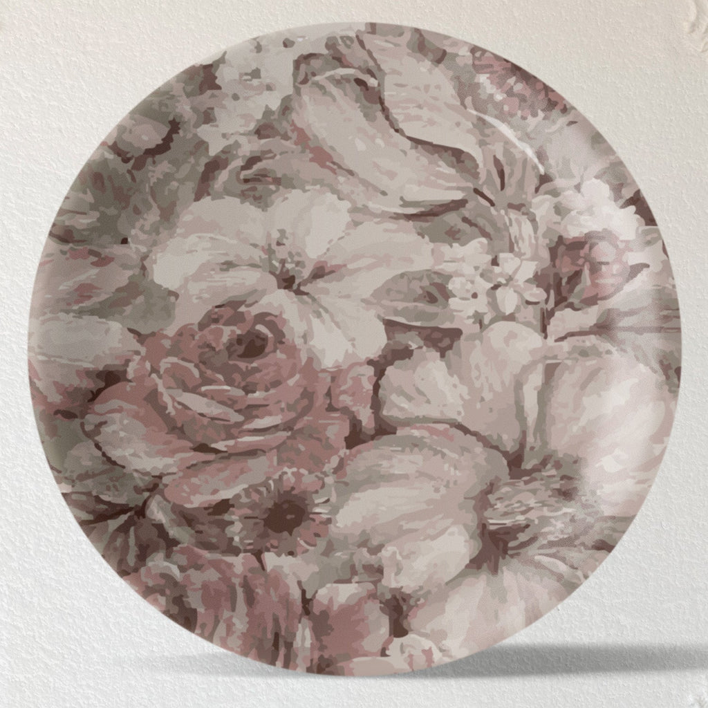 English Floral Wall Plates Set of 4