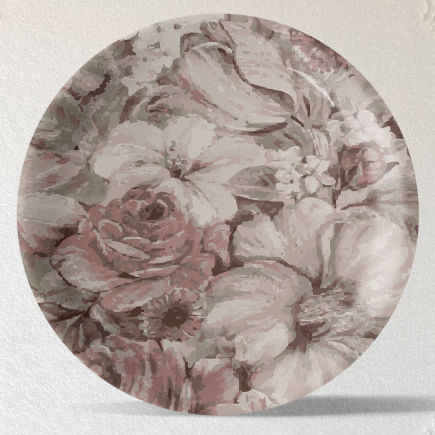 English Floral Wall Plates Set of 4