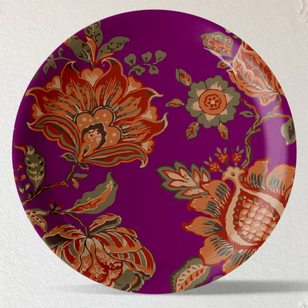 Ethnic Floral Wall Plates Sets of 4