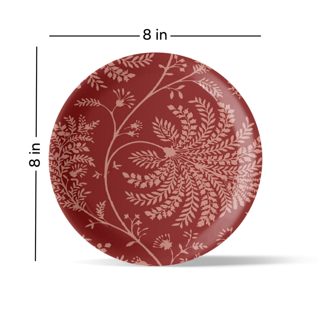 Ethnic Floral Printed Wall Plates Set of 6
