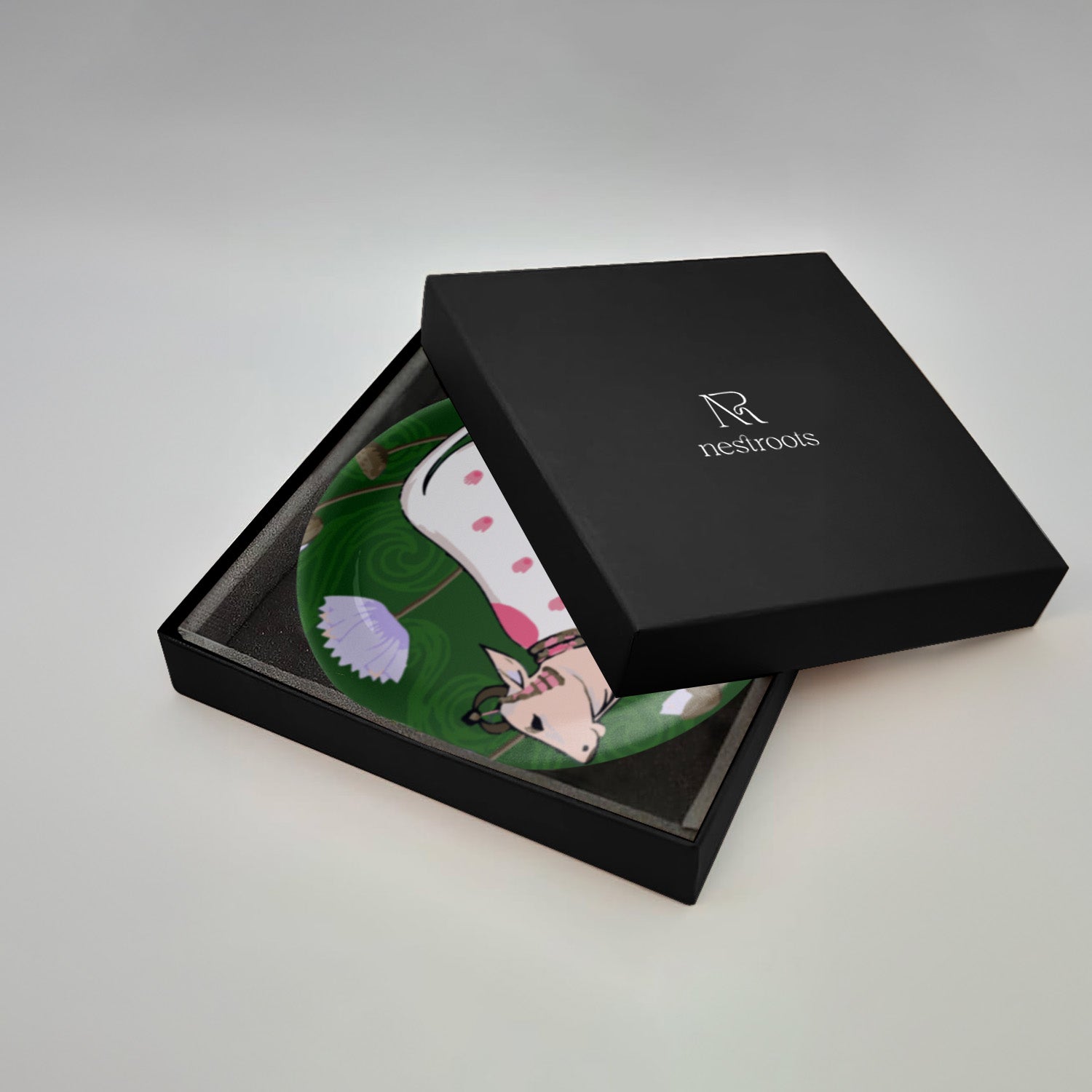 Pichwai Print Porcelain Wall Plates Set of 4