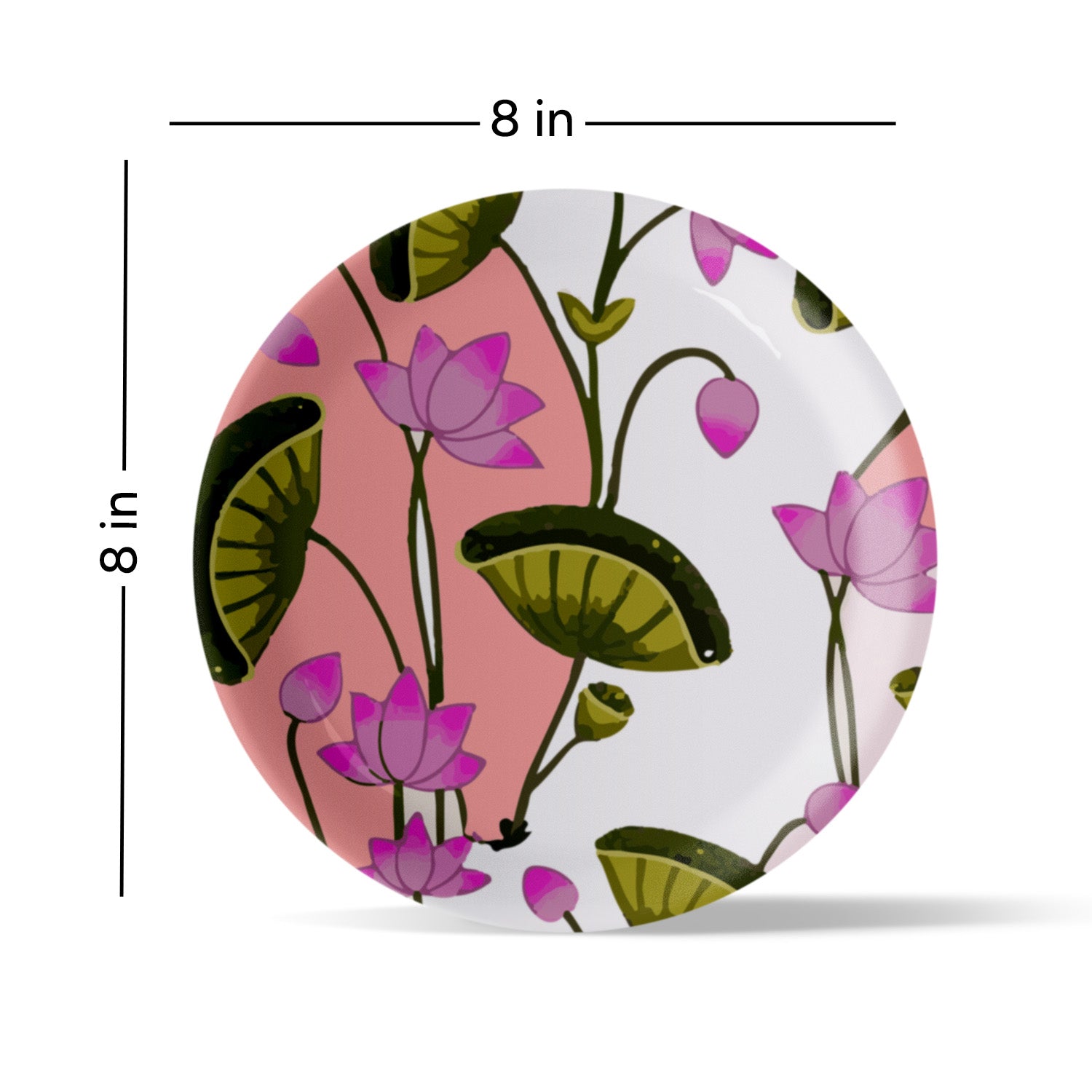 Pichwai Print Porcelain Wall Plates Set of 4