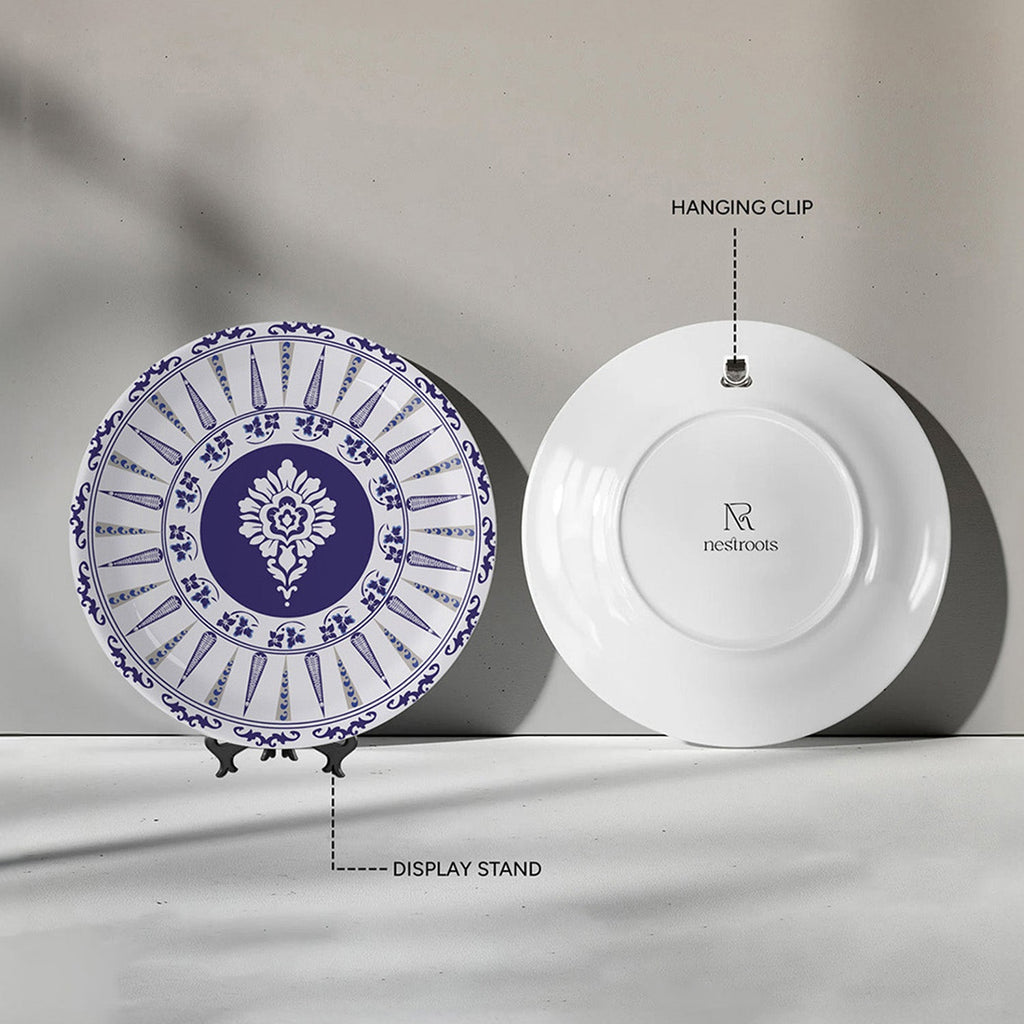 Elegant Blue Pottery cluster for Every Space Wall Plates Set of 12