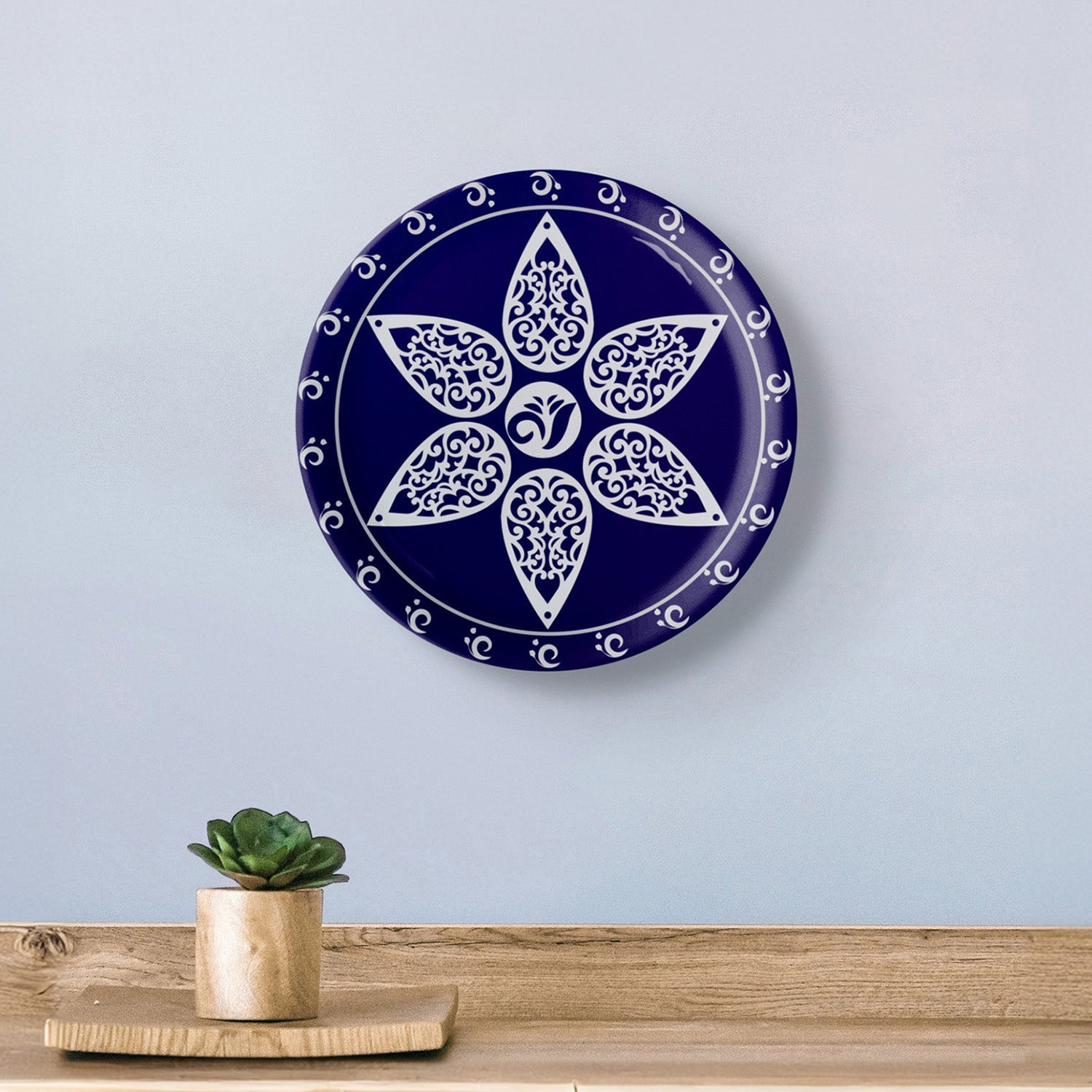 Elegant Blue Pottery cluster for Every Space Wall Plates Set of 12