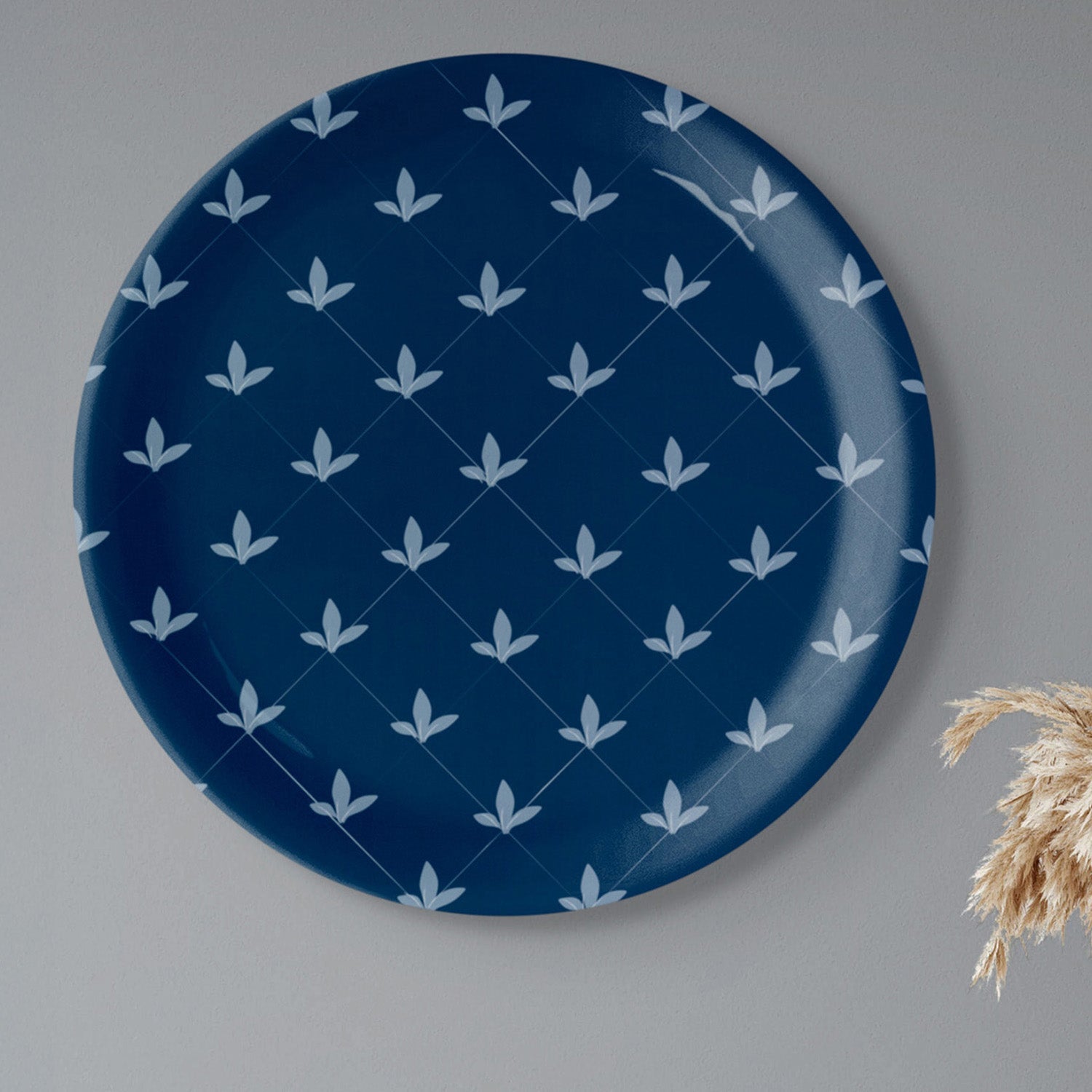 Elegant Blue and White Plate Blue Pottery Inspired collage Wall Plates Set of 5