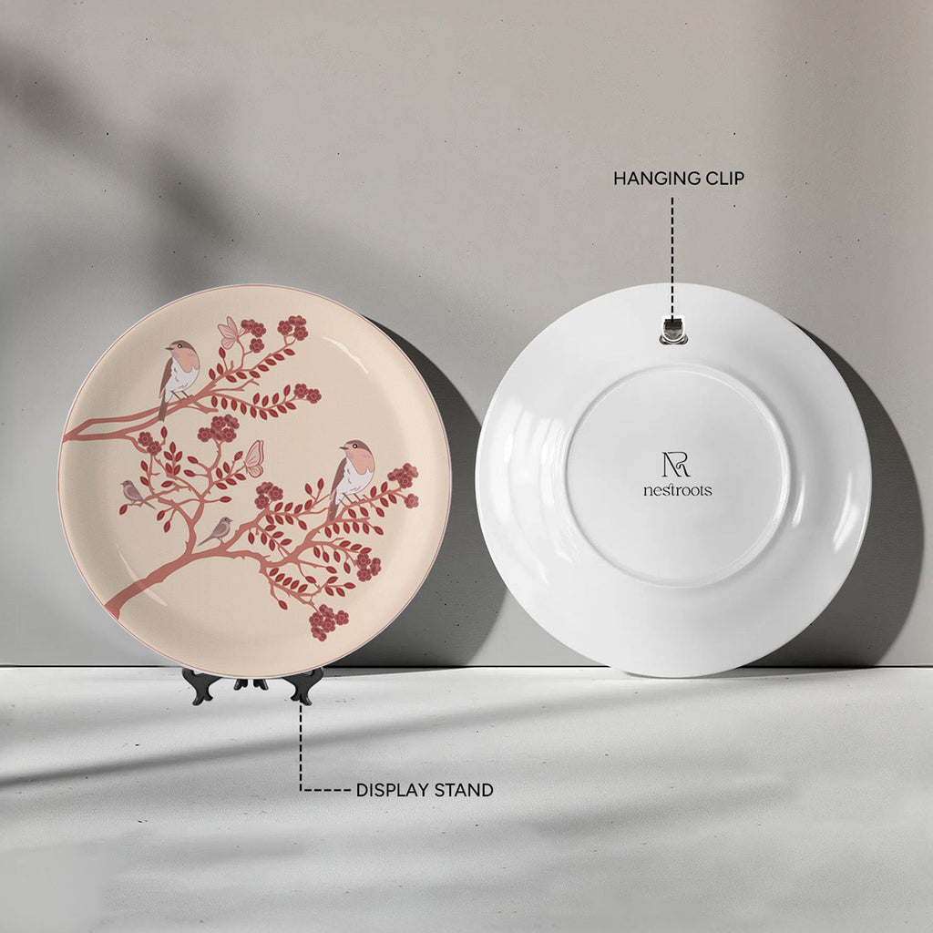 Nature-Inspired Art collage for Every Room Wall Plates Set of 4