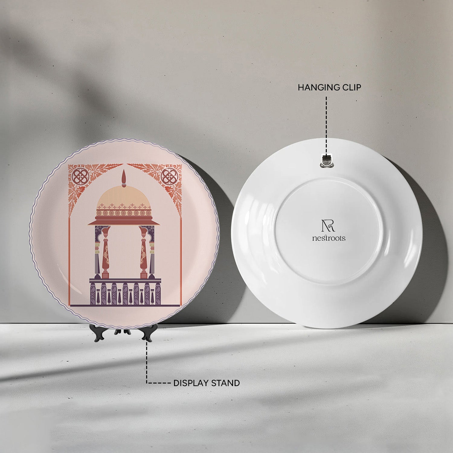 Harmony of Nature and Artistry collage plate Wall Playtes Set of 5