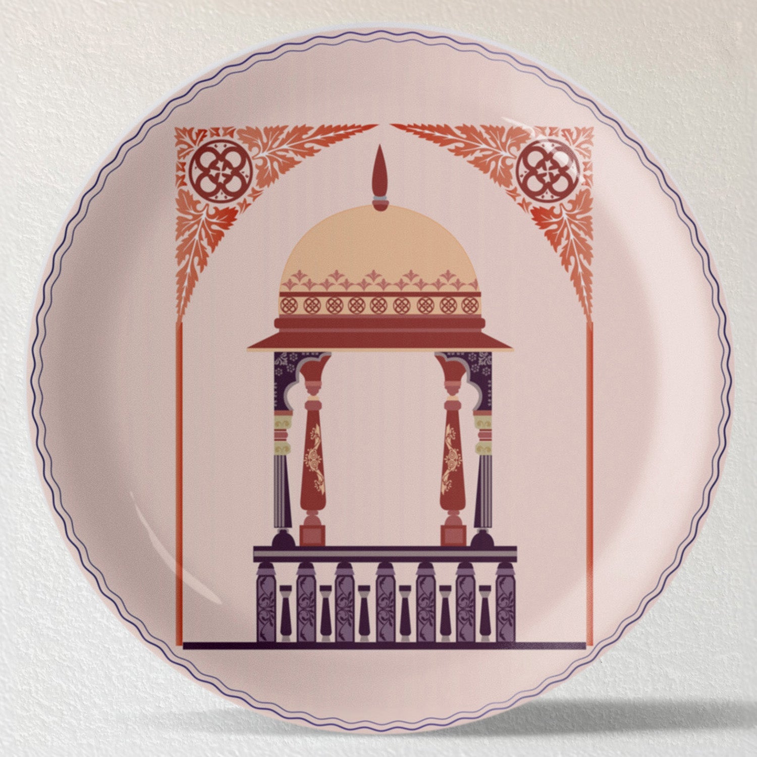 Harmony of Nature and Artistry collage plate Wall Playtes Set of 5