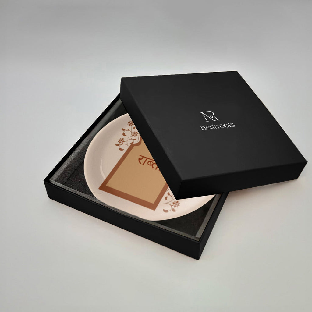 Opulence and Hospitality in Palaces collage porcelain Wall Plates Set of 4