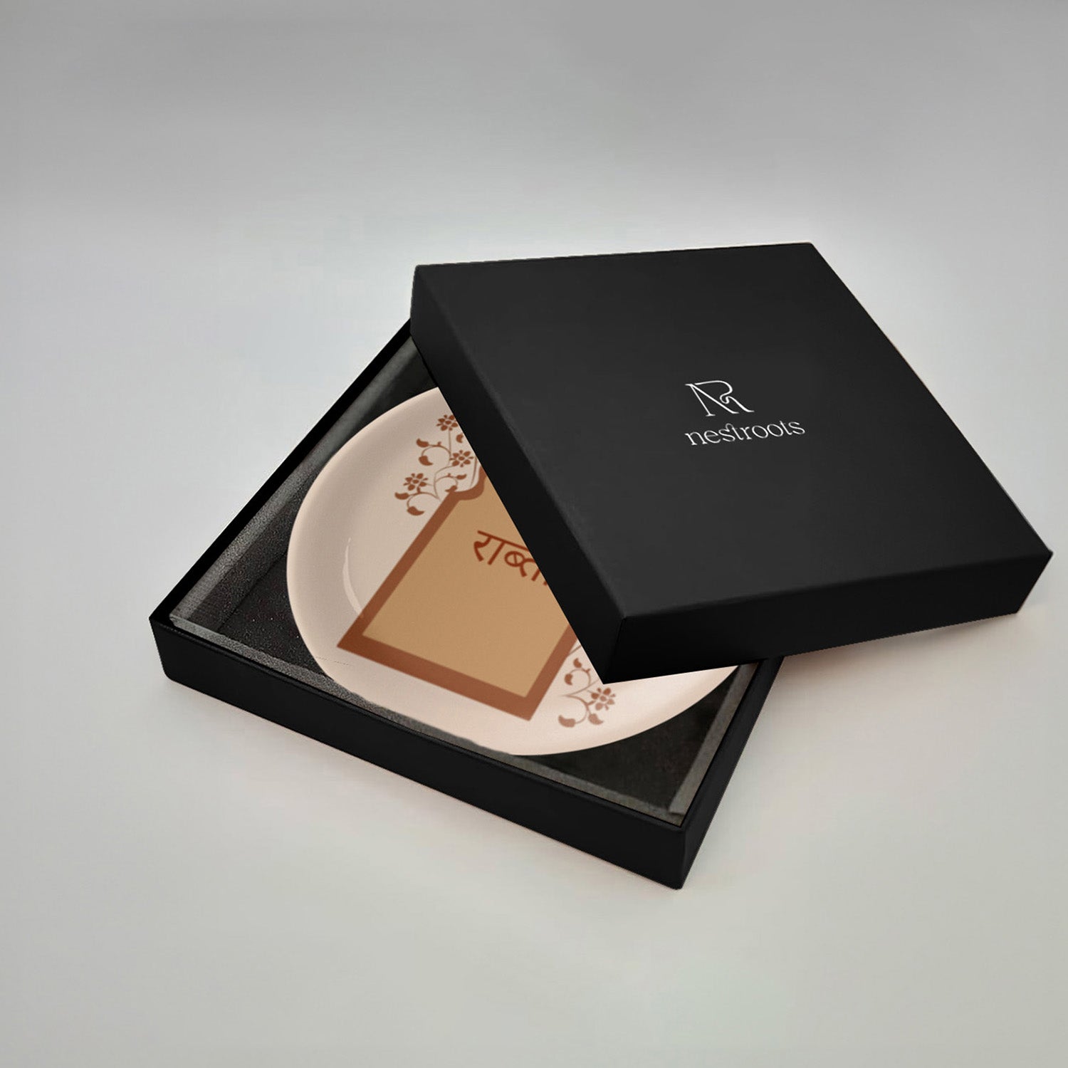 Opulence and Hospitality in Palaces collage porcelain Wall Plates Set of 4