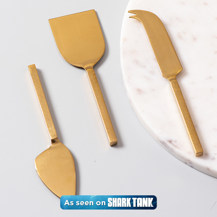 Nora Cheese Knives Gold - Set Of 3