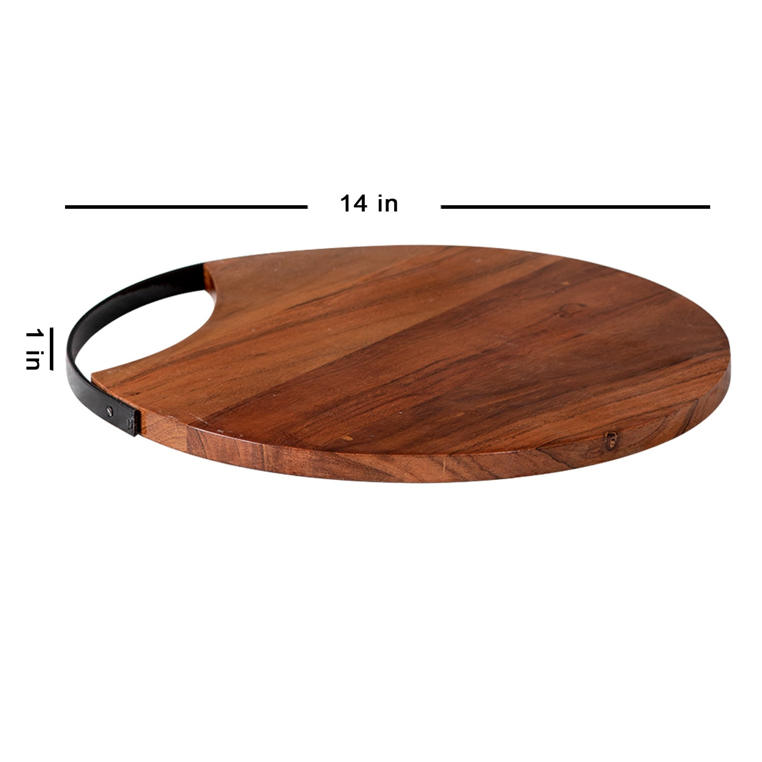 Inseparables Teak Wood Serving Platter Black