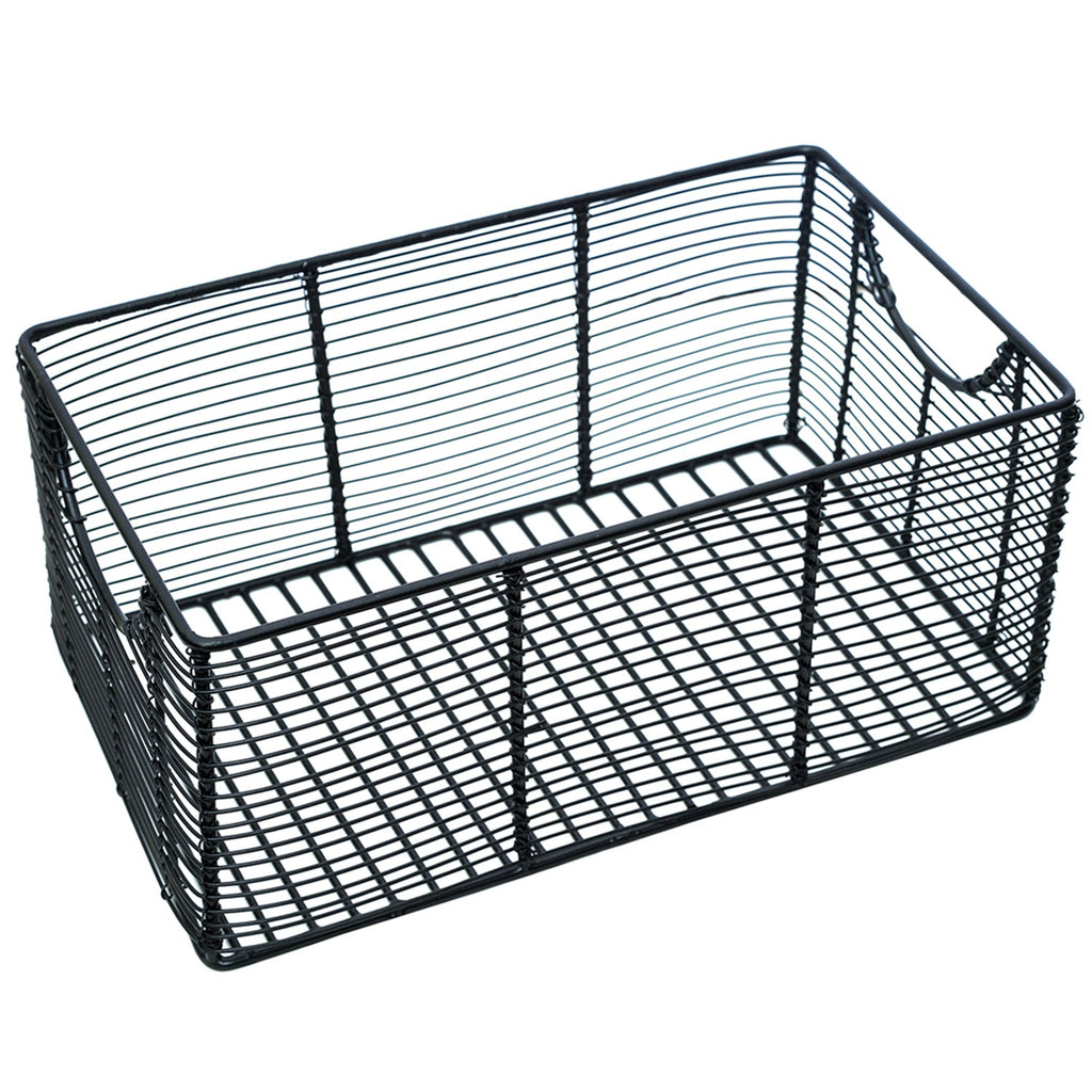 Cache rectangle wire basket in Black Color