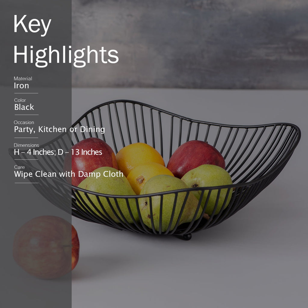 Cache wave wire basket in Black Color